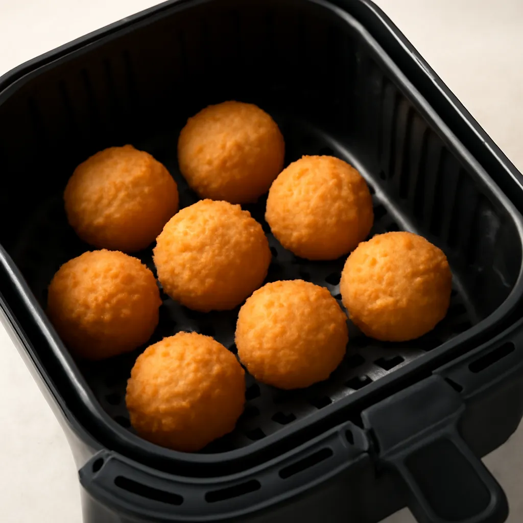 Air Fryer Arancini served hot