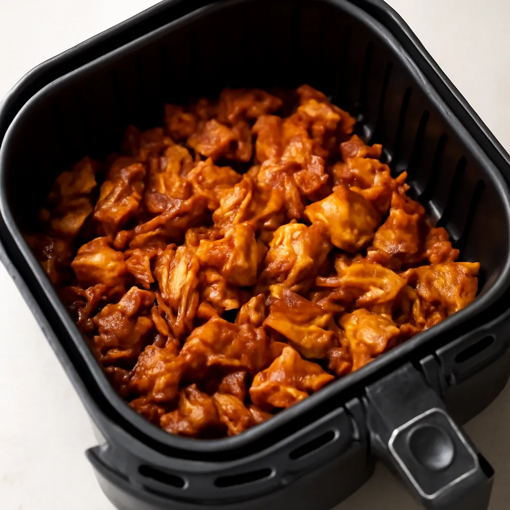 Air Fryer BBQ Jackfruit served hot