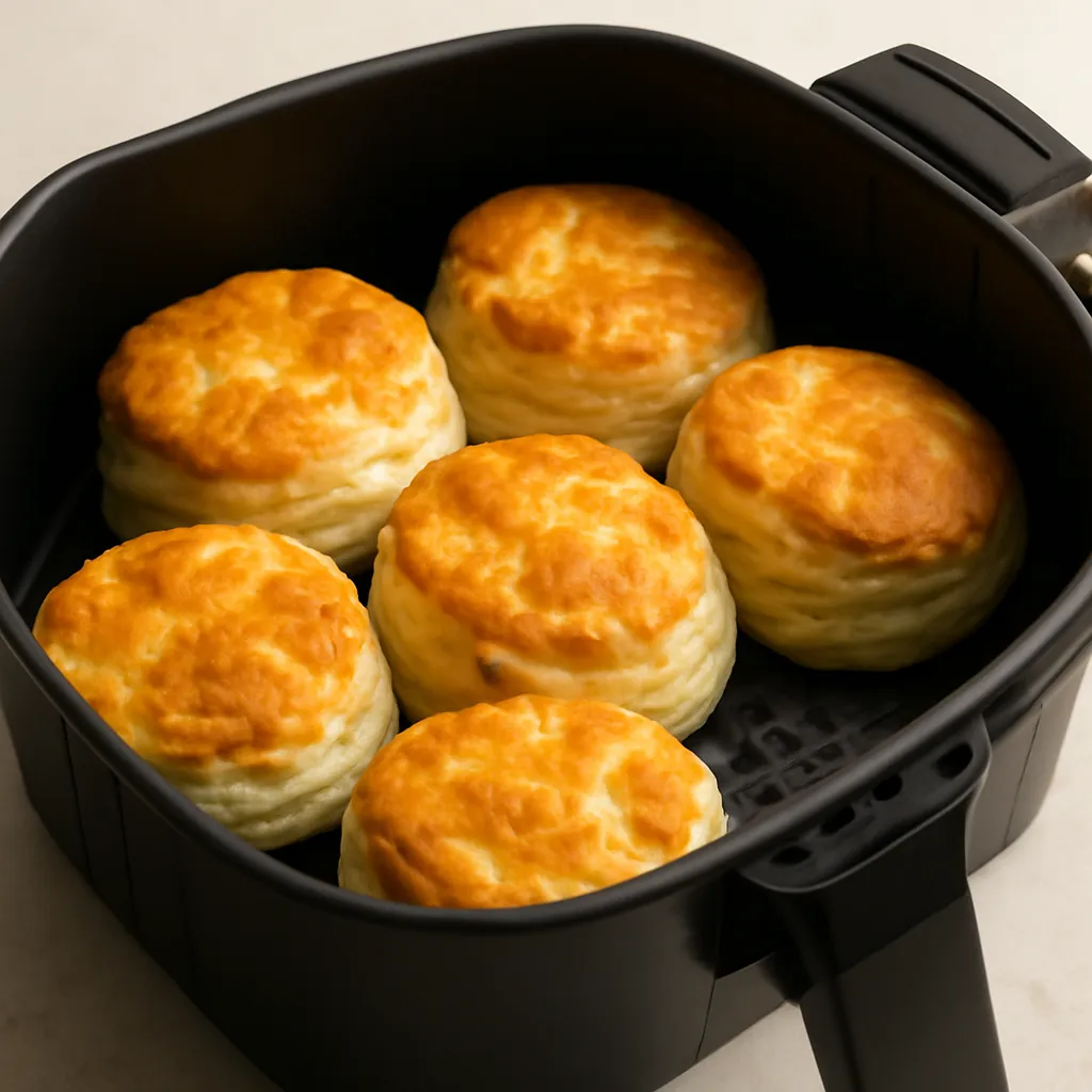 Air Fryer Biscuits served hot