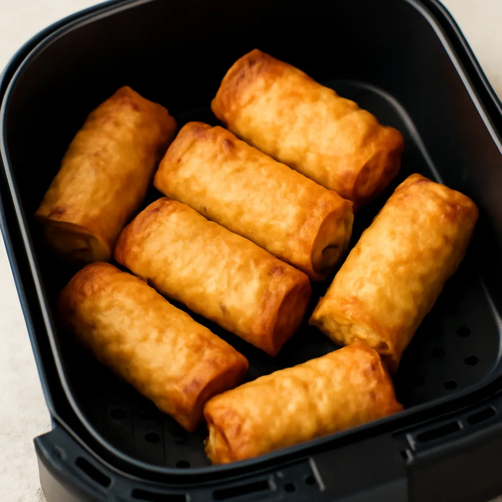 Air Fryer Breakfast Egg Rolls served hot