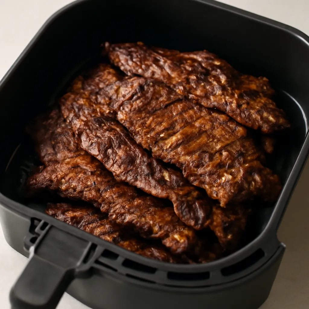 Air Fryer Carne Asada served hot