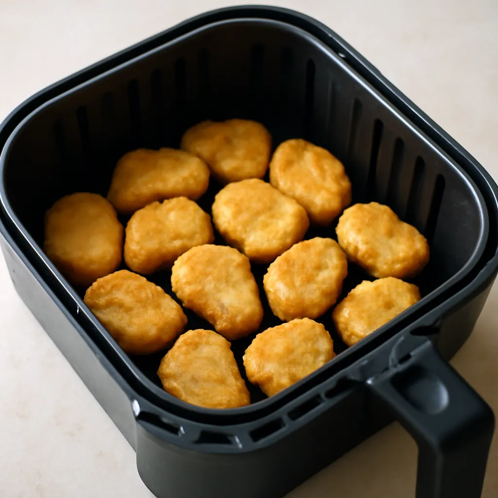 Air Fryer Chicken Nuggets served hot