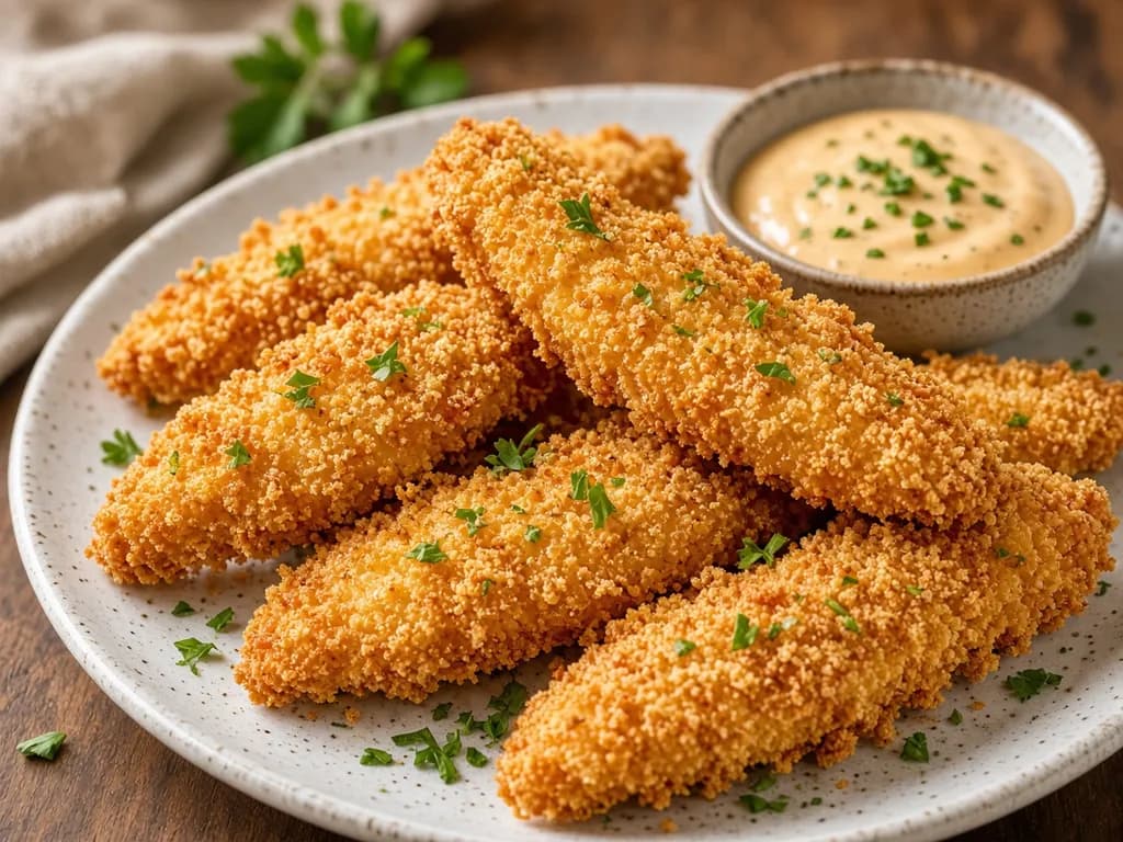 Air Fryer Chicken Tenders served hot