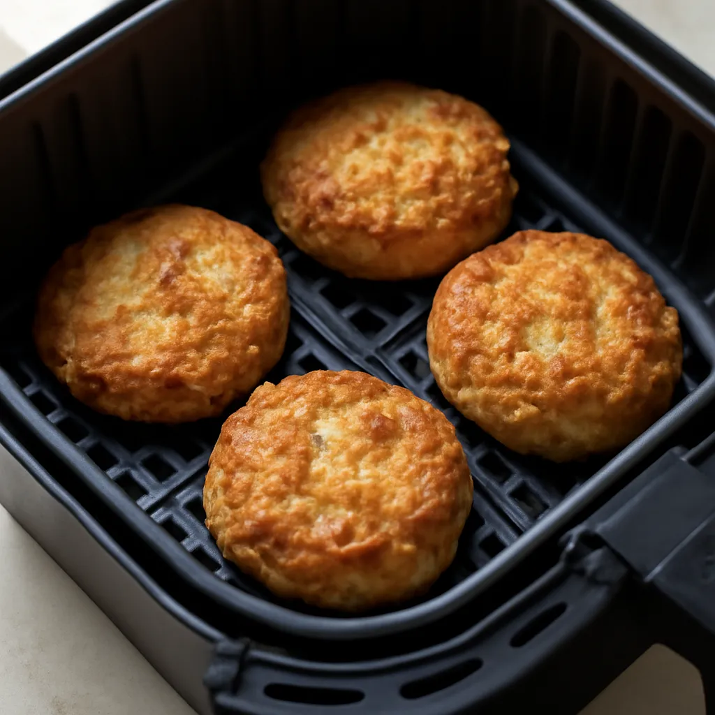 Air Fryer Crab Cakes served hot