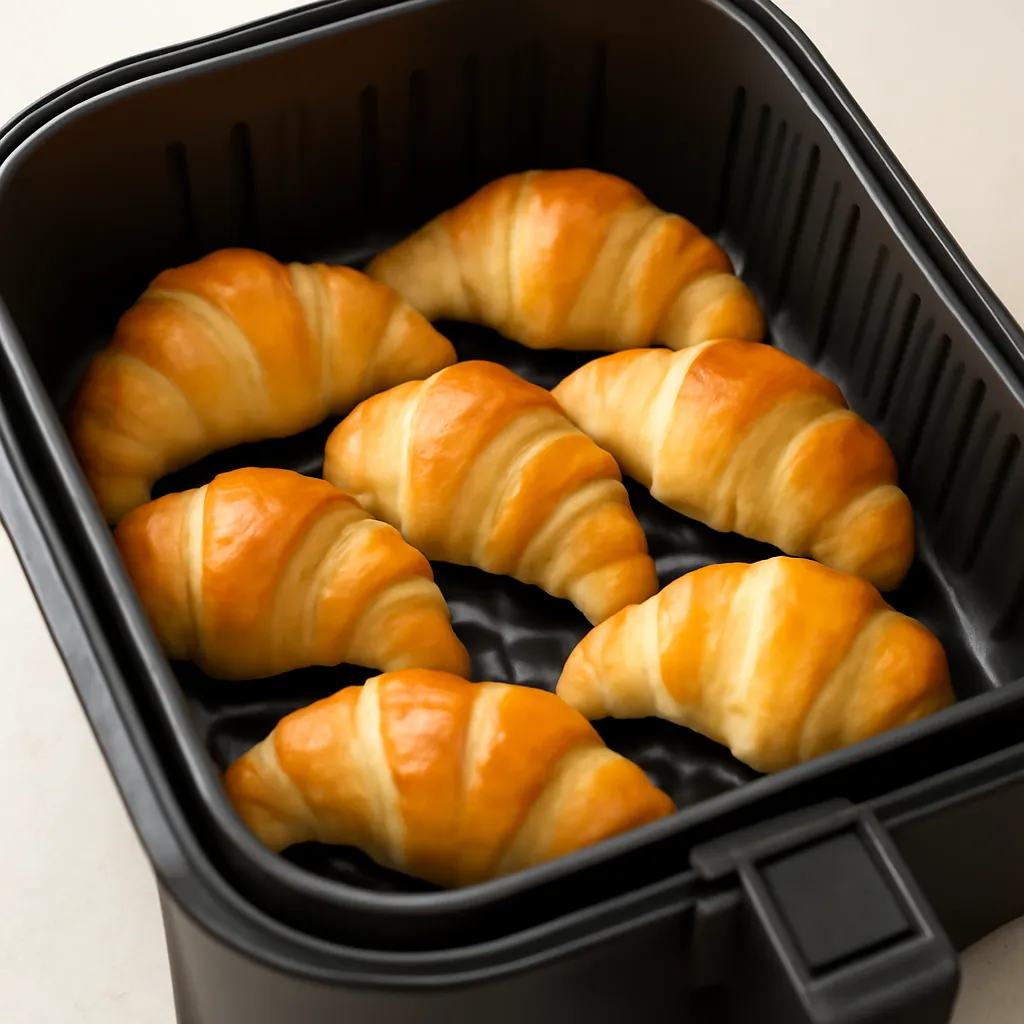 Air Fryer Crescent Rolls served hot
