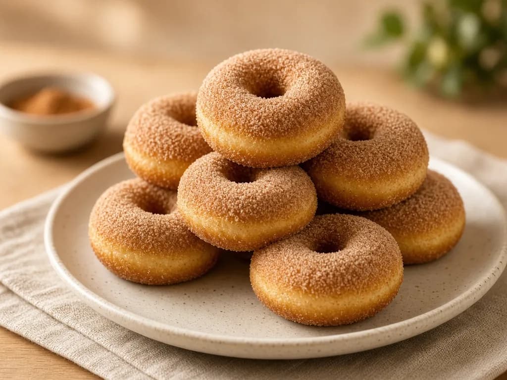 Air Fryer Donuts served hot