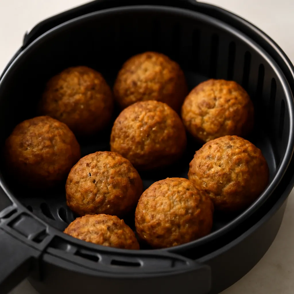 Air Fryer Falafel served hot