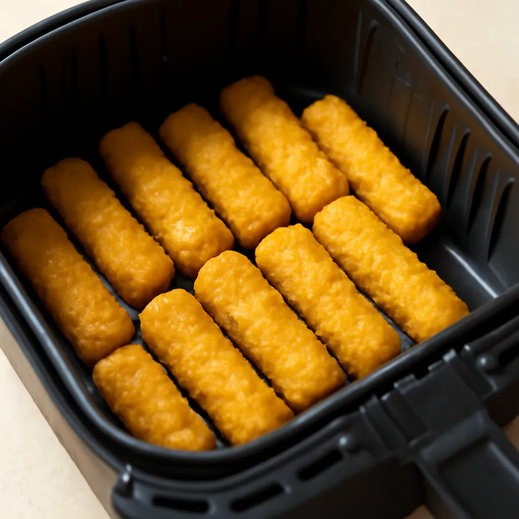 Air Fryer Fish Sticks served hot
