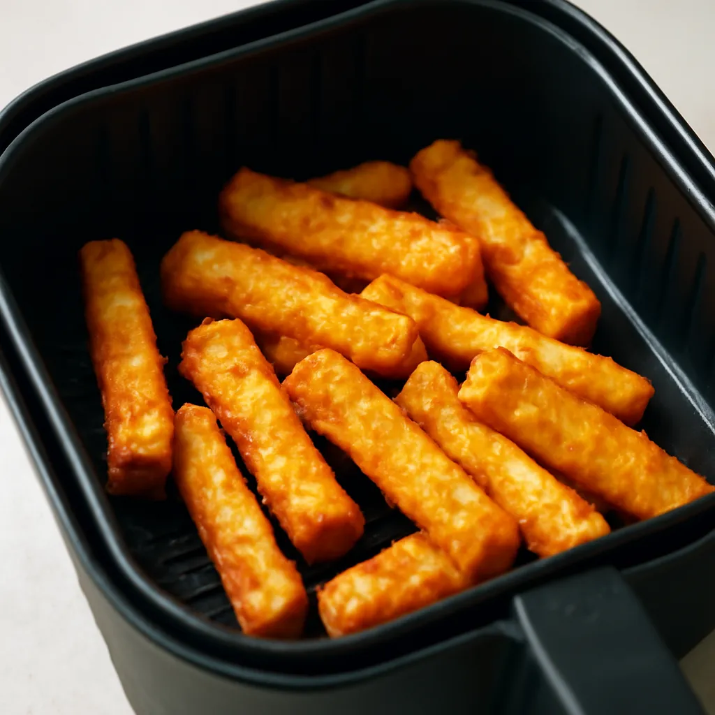 Air Fryer Halloumi Fries served hot