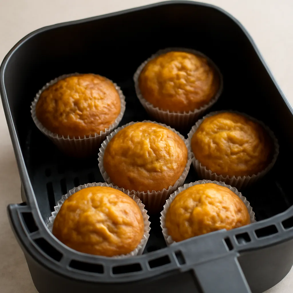Air Fryer Muffins served hot