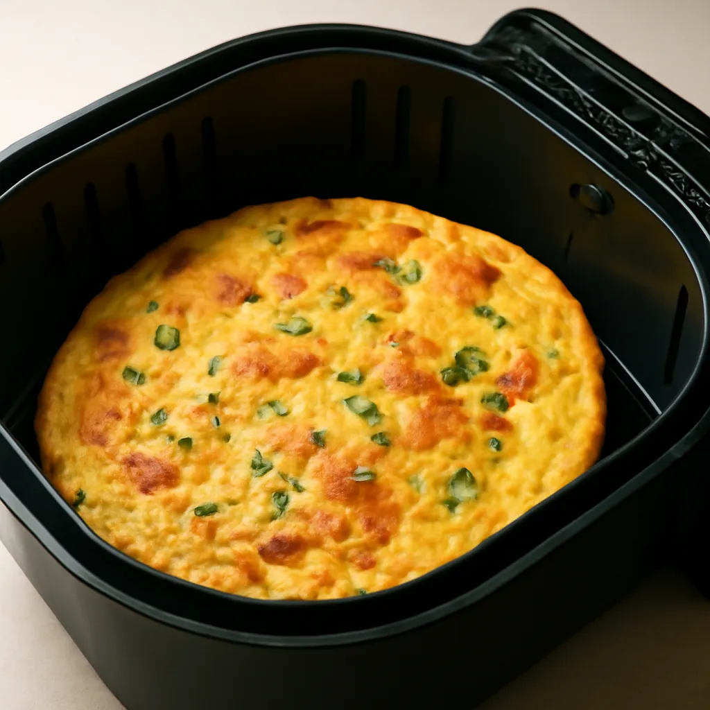 Air Fryer Omelette served hot