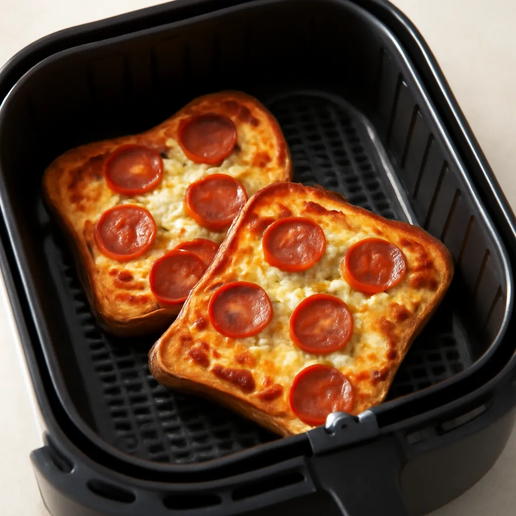 Air Fryer Pizza Toast served hot
