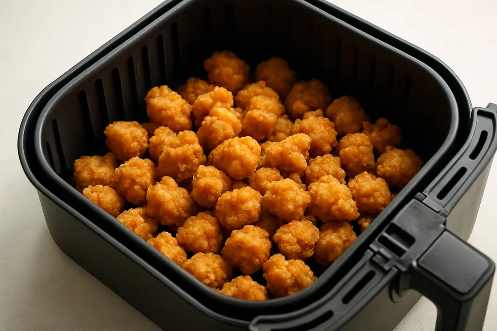 Air Fryer Popcorn Chicken served hot
