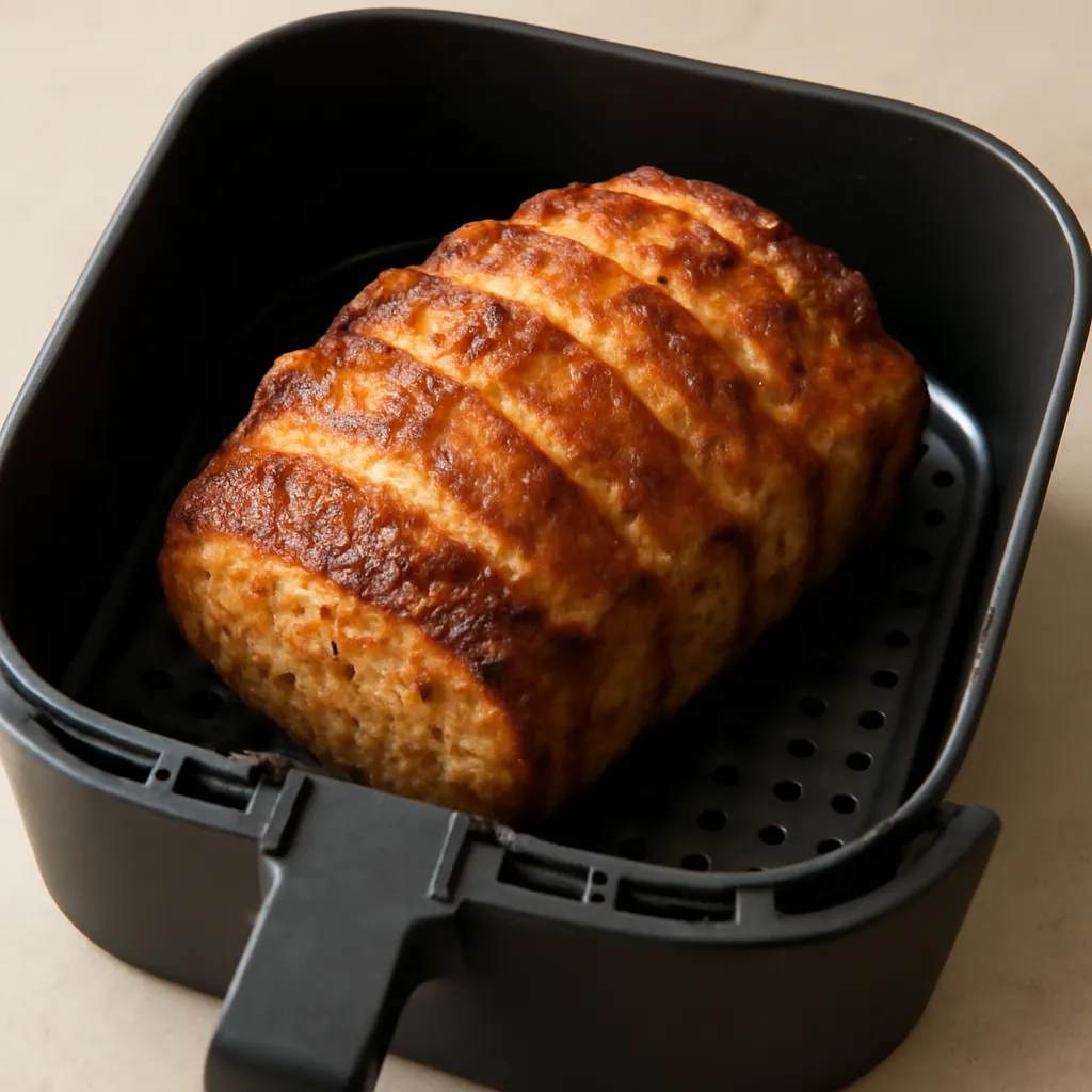 Air Fryer Pork Loin Roast served hot