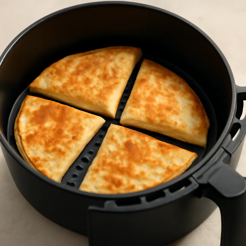 Air Fryer Quesadillas served hot