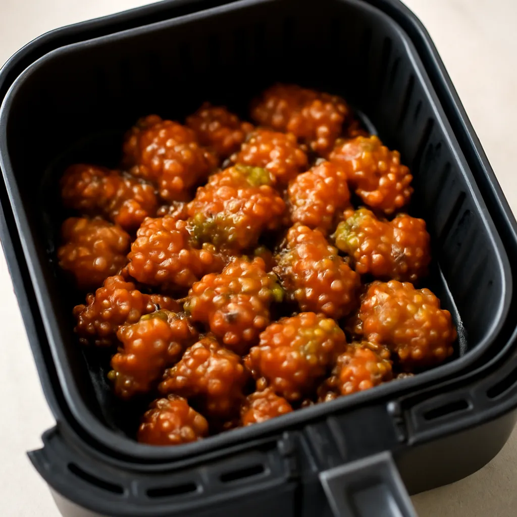 Air Fryer Sesame Chicken served hot