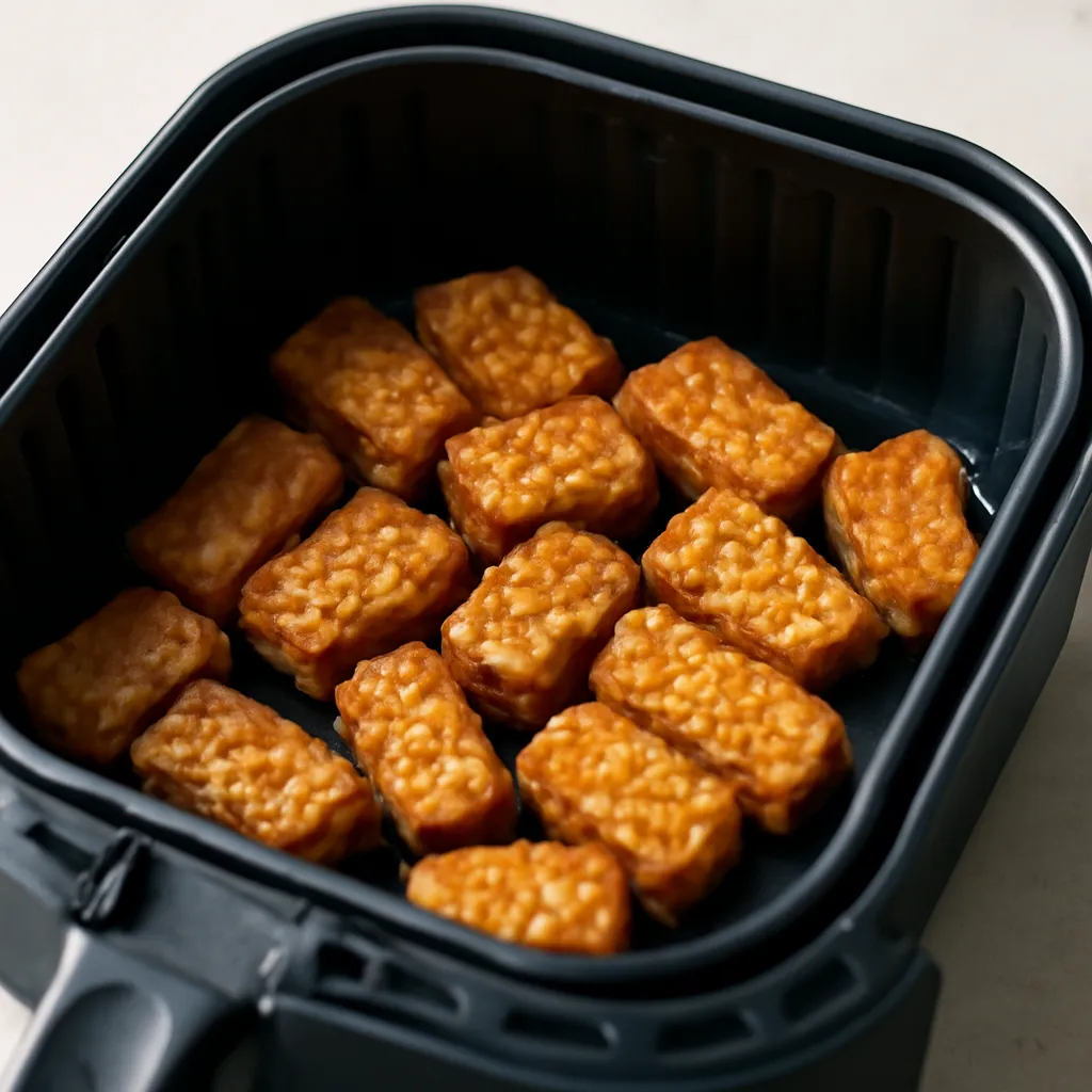 Air Fryer Tempeh served hot