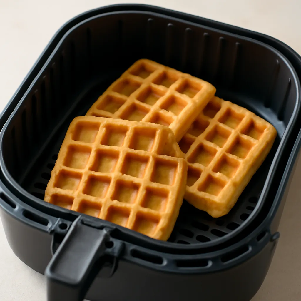 Air Fryer Waffles served hot