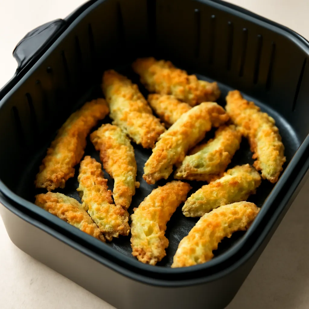 Air Fryer Avocado Fries served hot