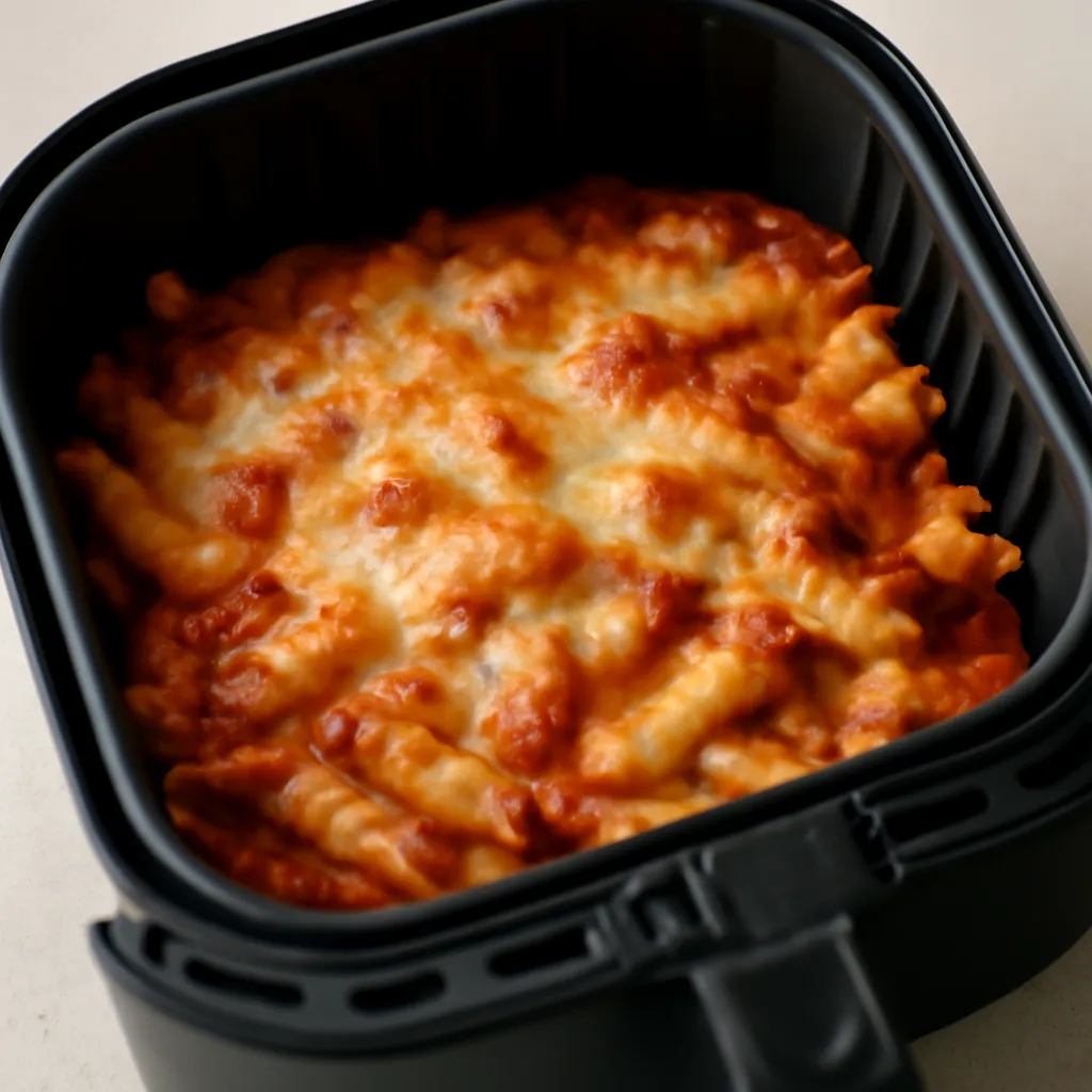 Air Fryer Baked Ziti served hot