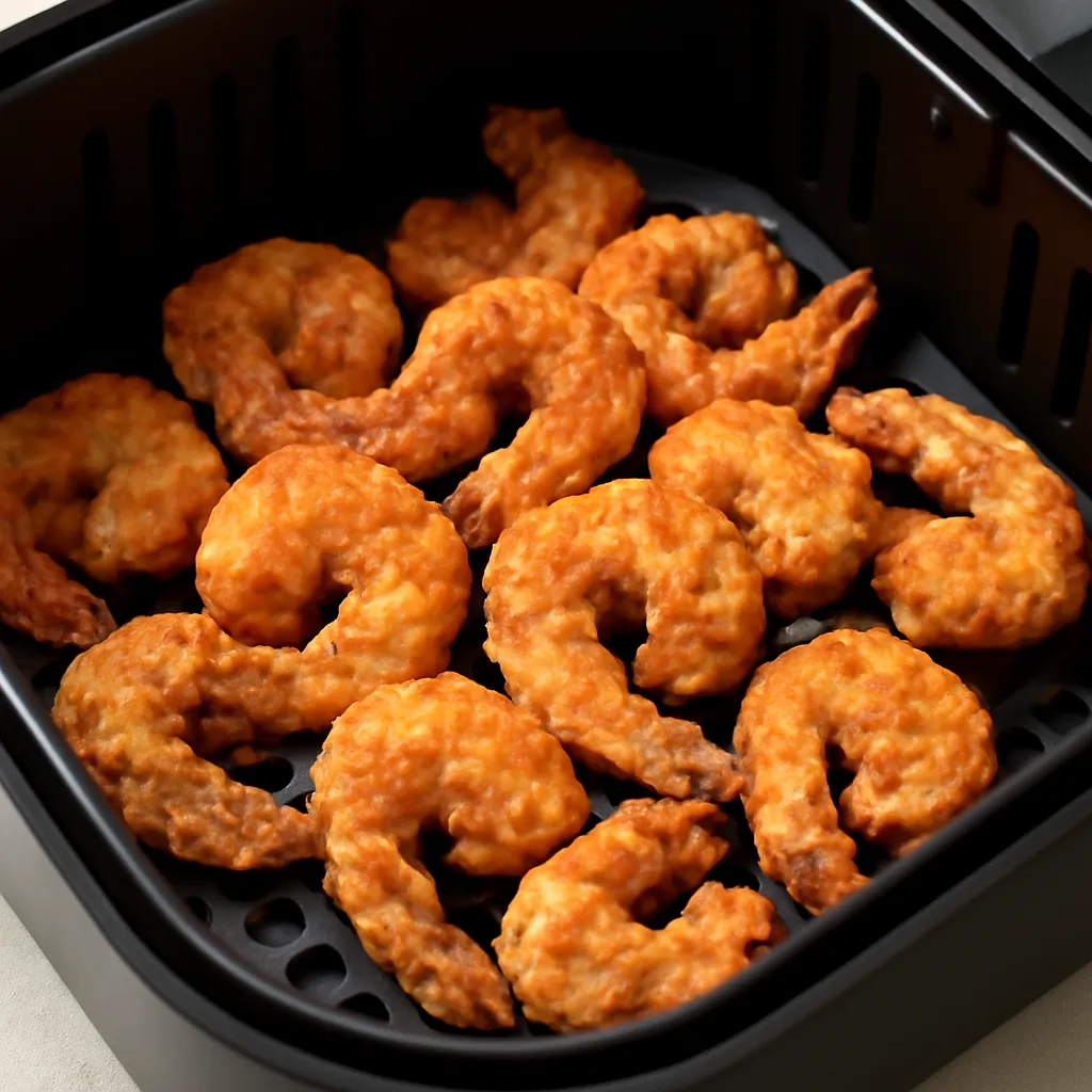 Air Fryer Bang Bang Shrimp served hot
