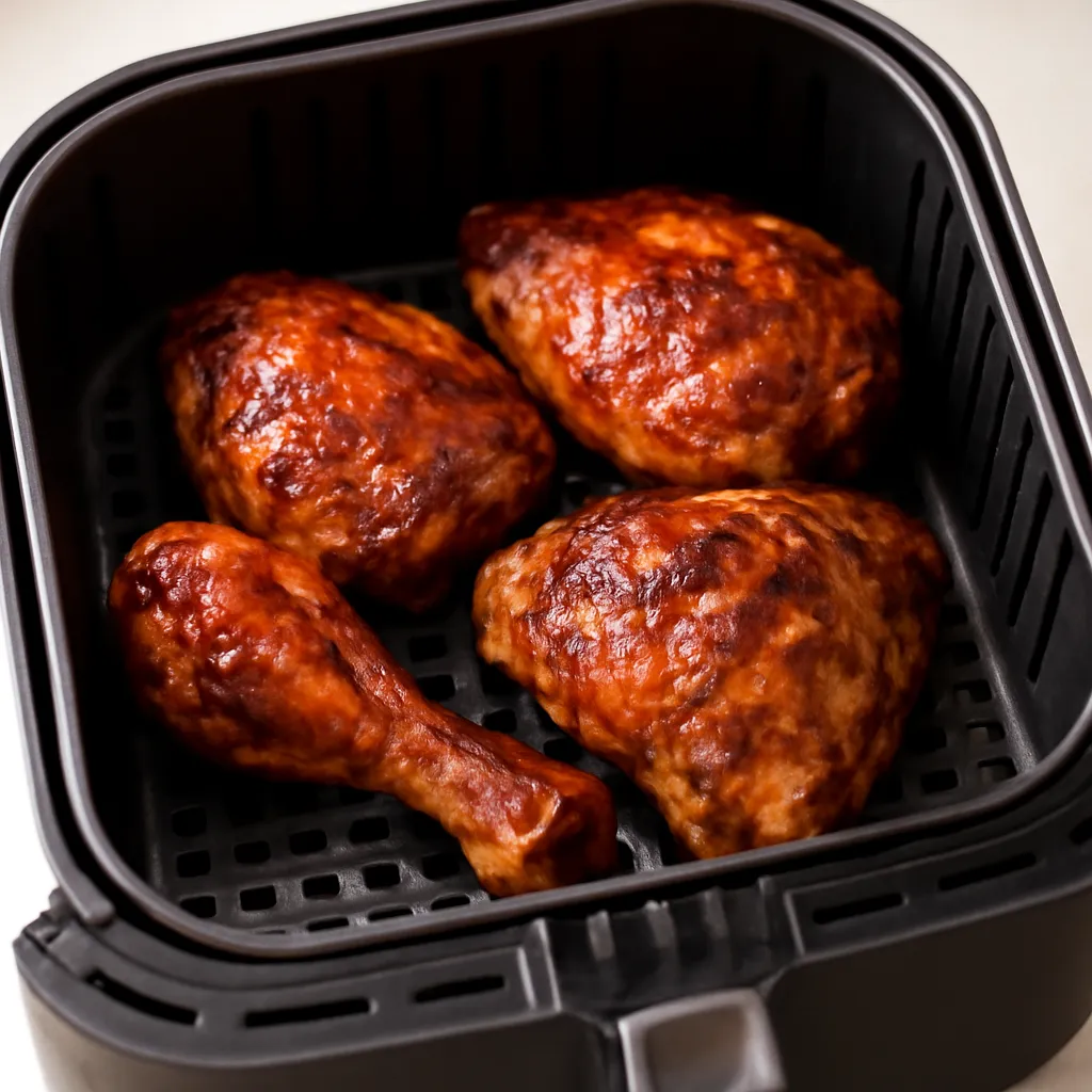 Air Fryer BBQ Chicken served hot