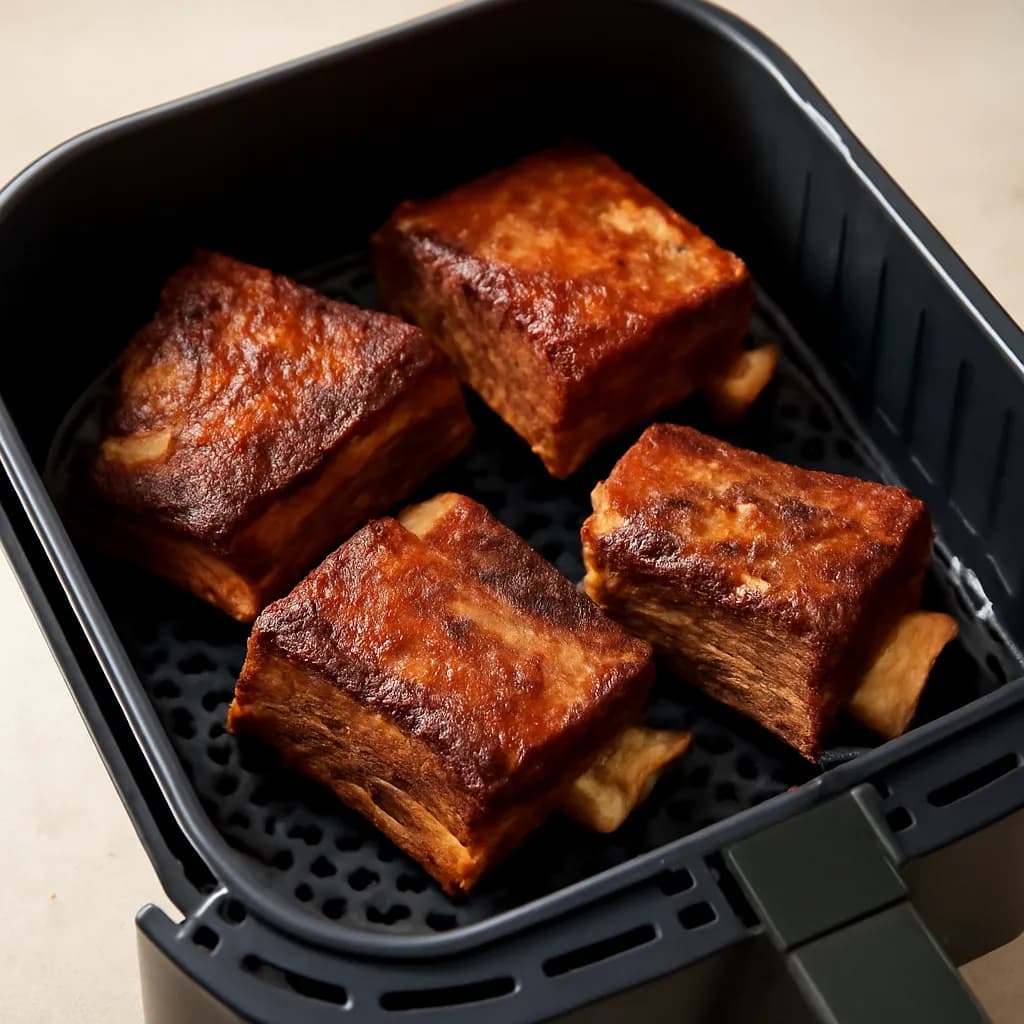 Air Fryer Beef Short Ribs served hot