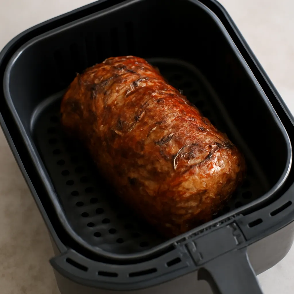 Air Fryer Beef Tenderloin served hot