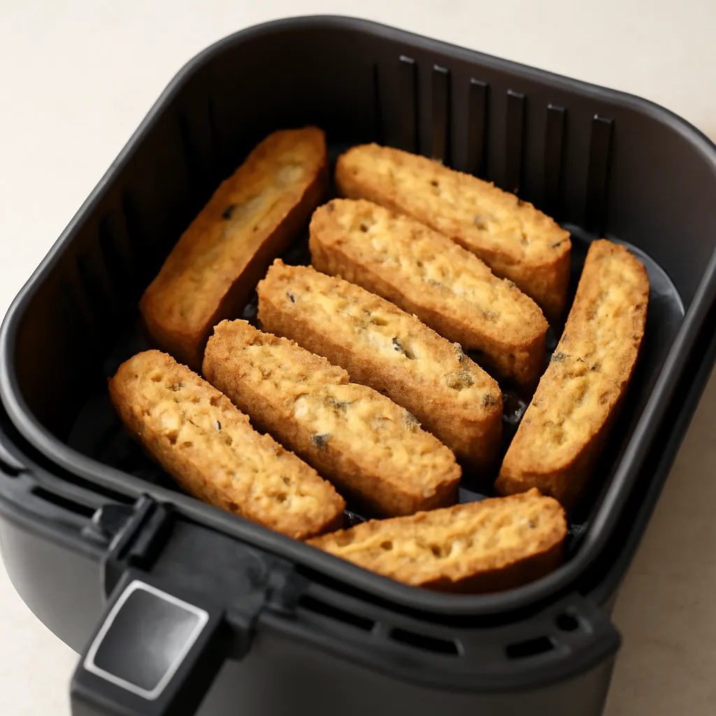 Air Fryer Biscotti served hot