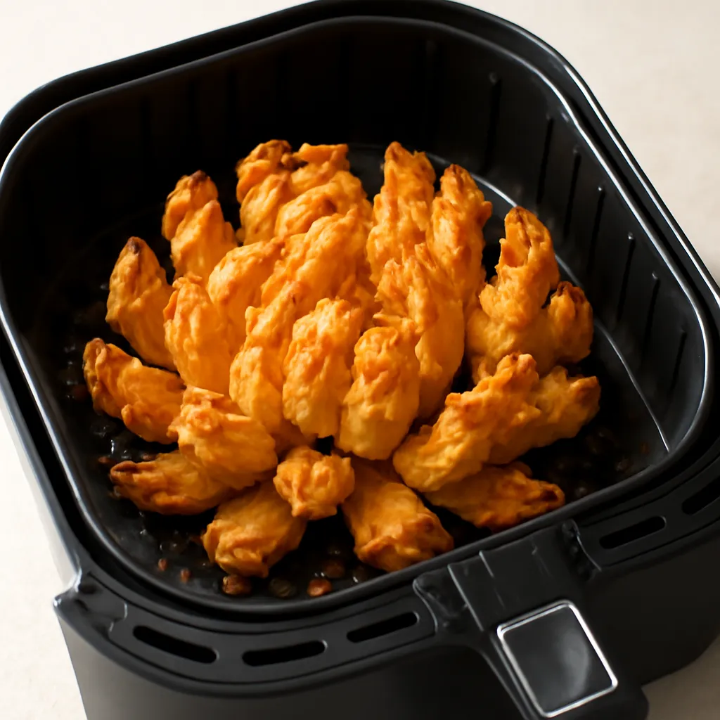 Air Fryer Blooming Onion served hot