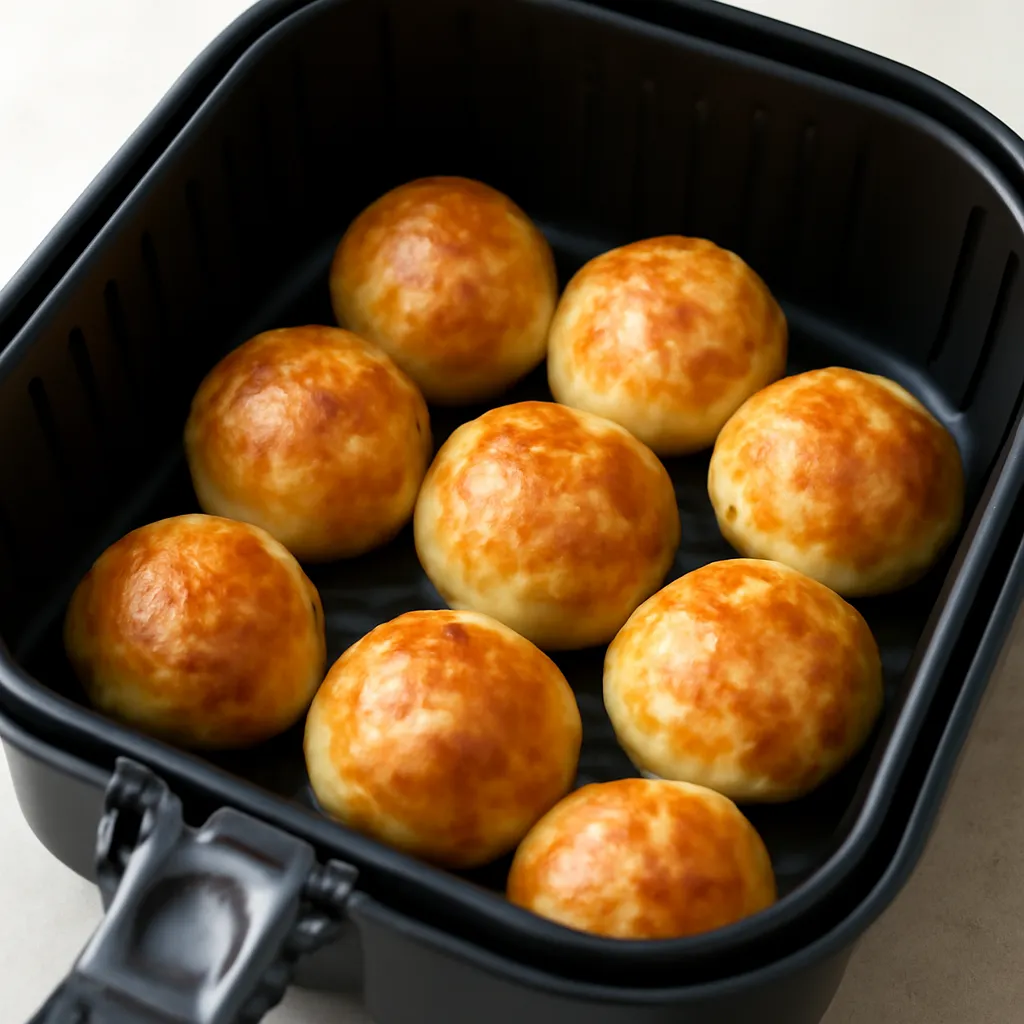 Air Fryer Breakfast Bombs served hot