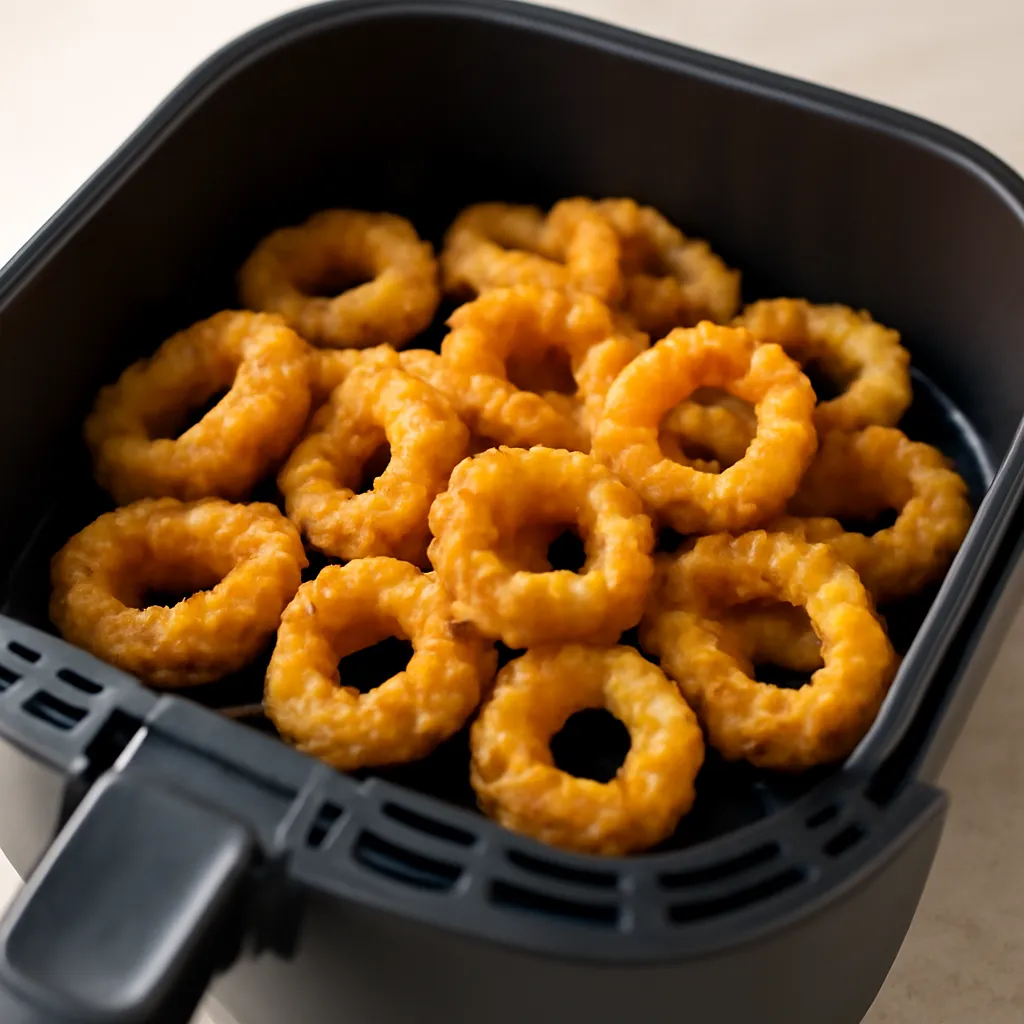 Air Fryer Calamari served hot