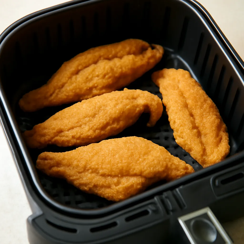 Air Fryer Catfish served hot