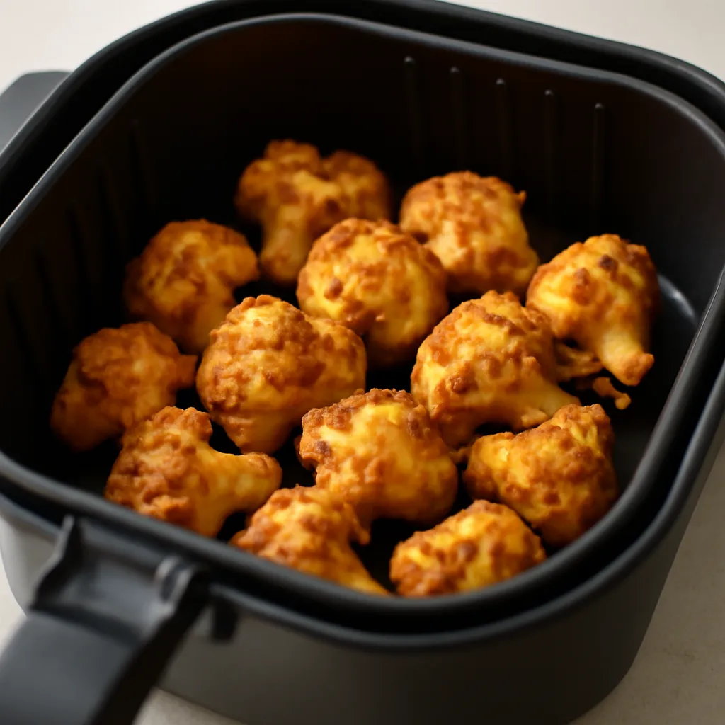 Air Fryer Cauliflower Wings served hot