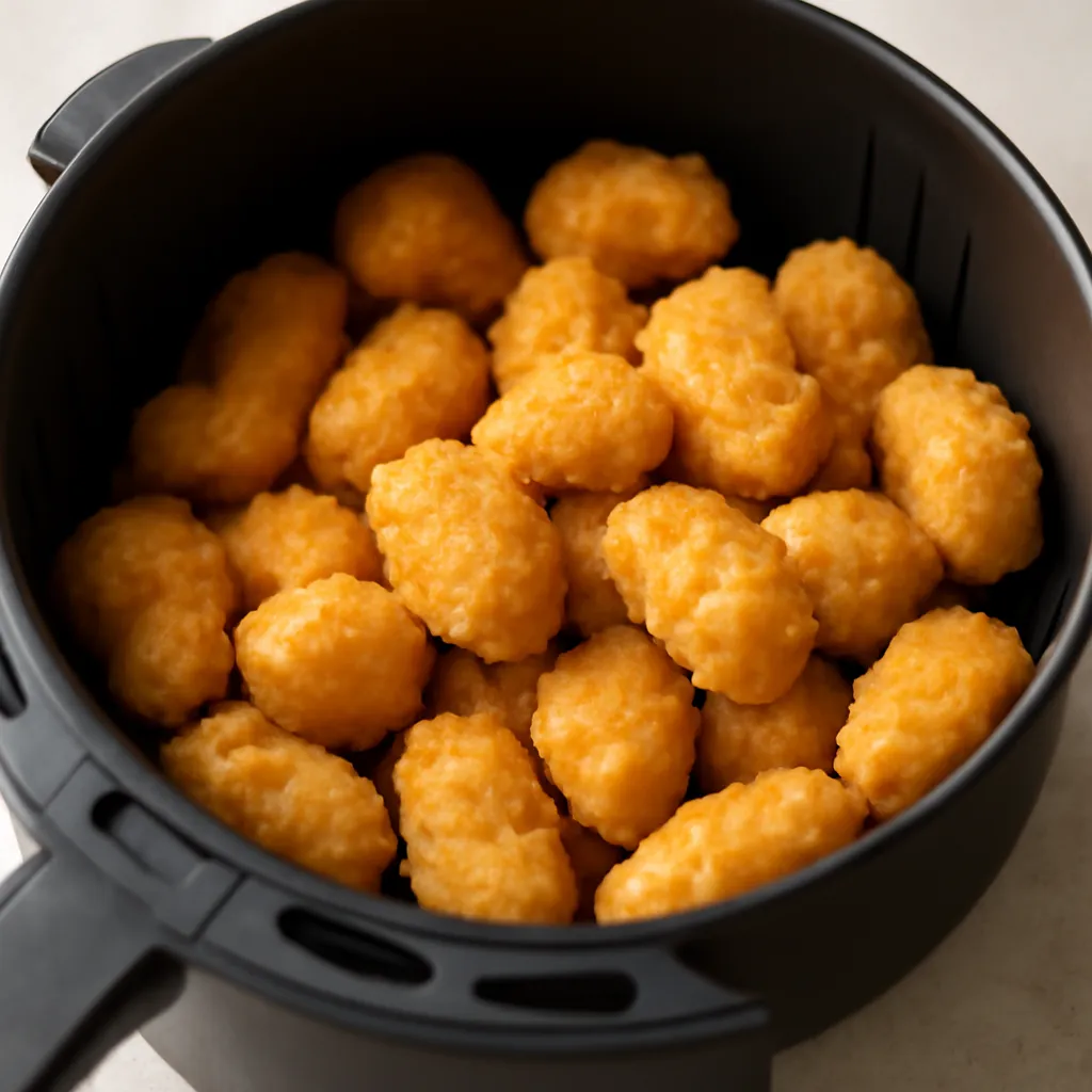 Air Fryer Cheese Curds served hot