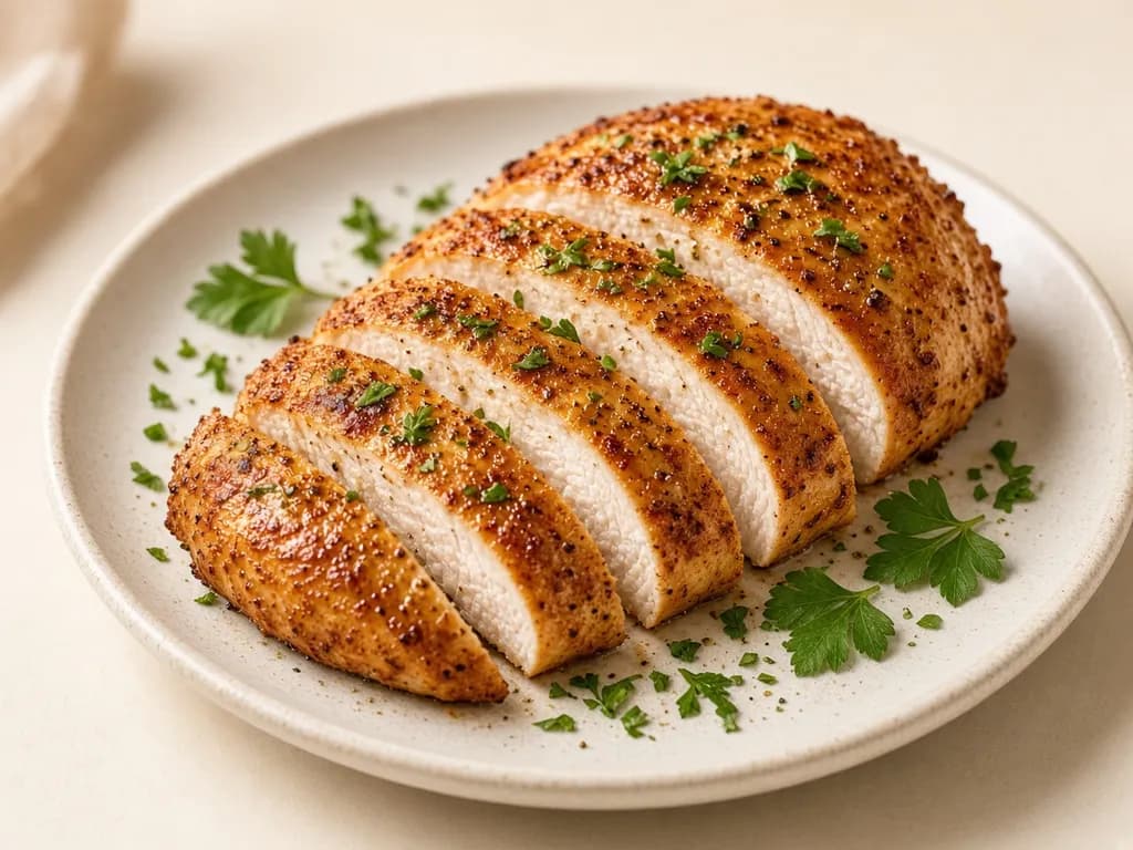 Juicy Air Fryer Chicken Breast served hot