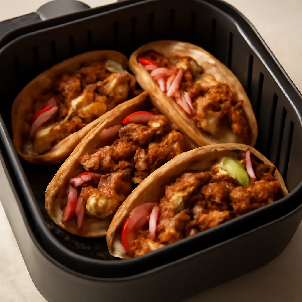 Air Fryer Chicken Gyros served hot