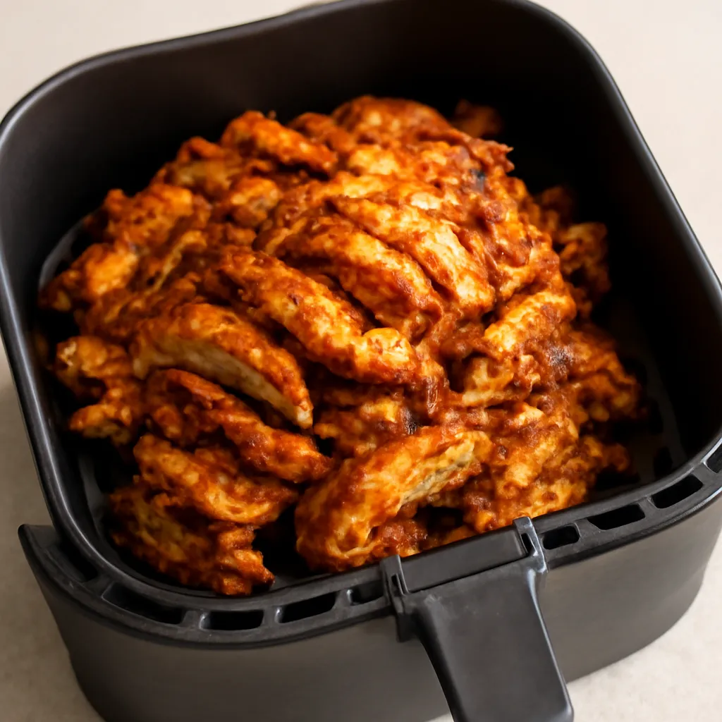 Air Fryer Chicken Shawarma served hot
