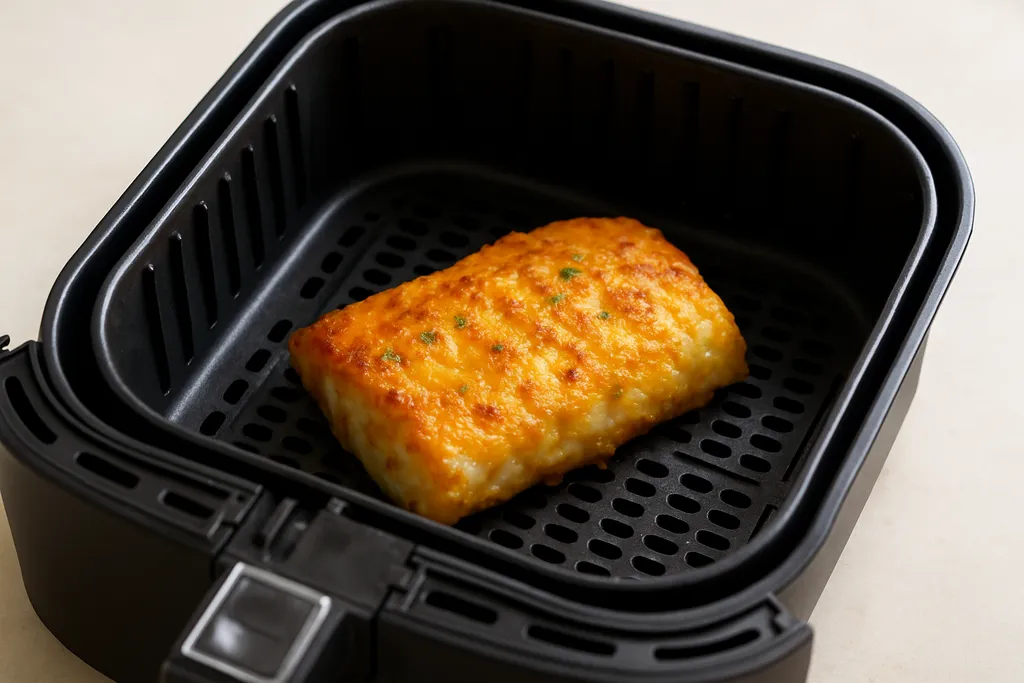 Air Fryer Cod served hot