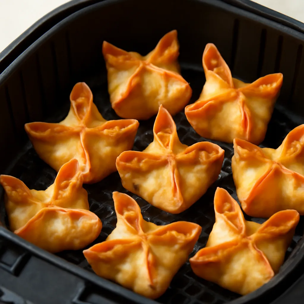 Air Fryer Crab Rangoon served hot