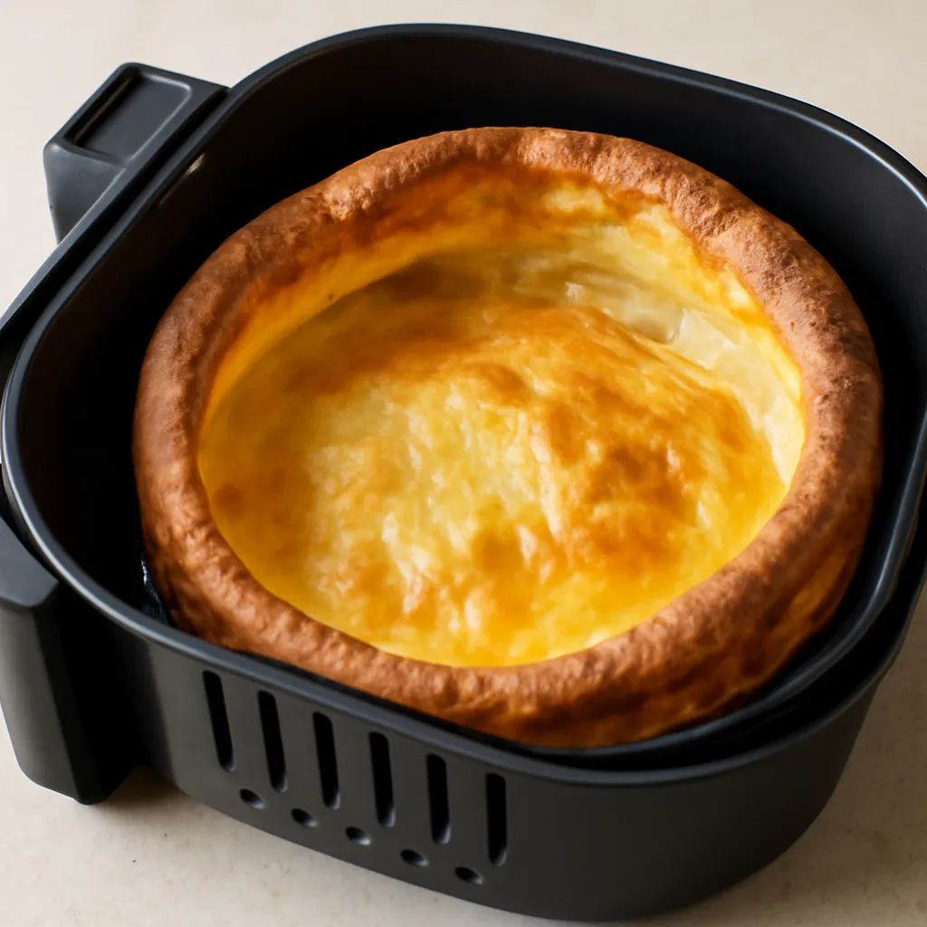 Air Fryer Dutch Baby served hot