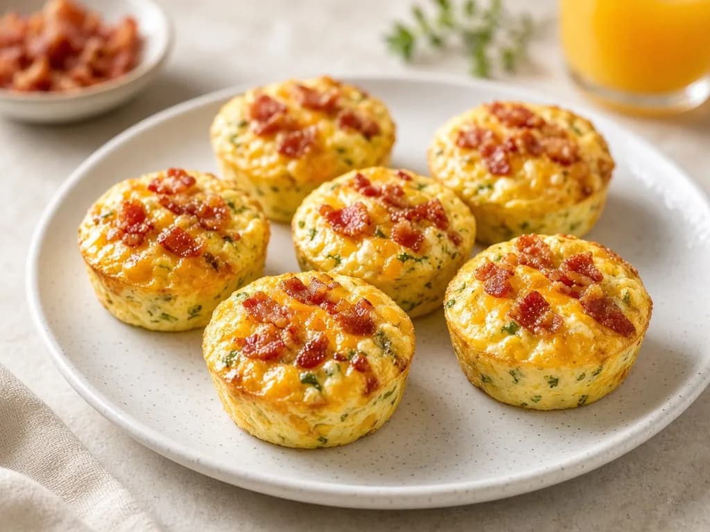 Air Fryer Egg Bites served hot
