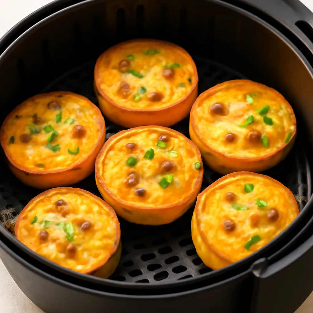 Air Fryer Egg Cups served hot