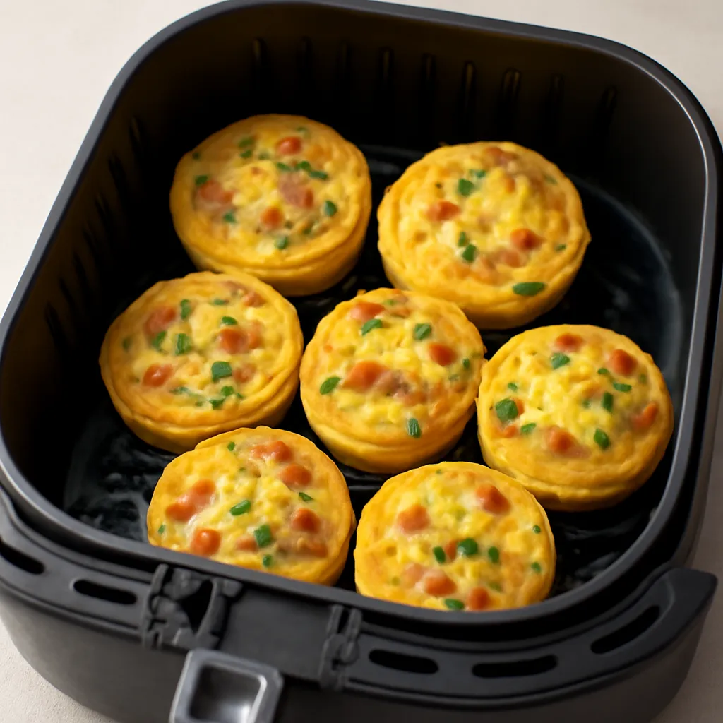 Air Fryer Egg Muffins served hot