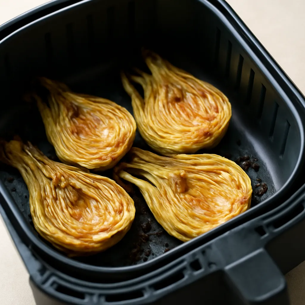 Air Fryer Fennel served hot