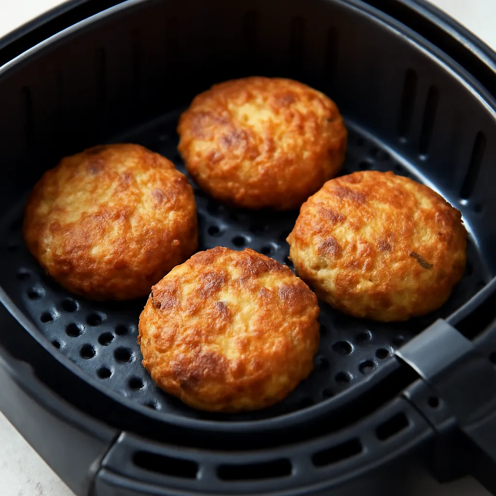 Air Fryer Fish Cakes served hot