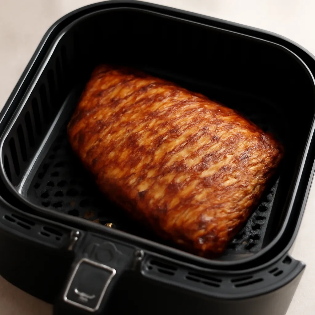 Air Fryer Flank Steak served hot