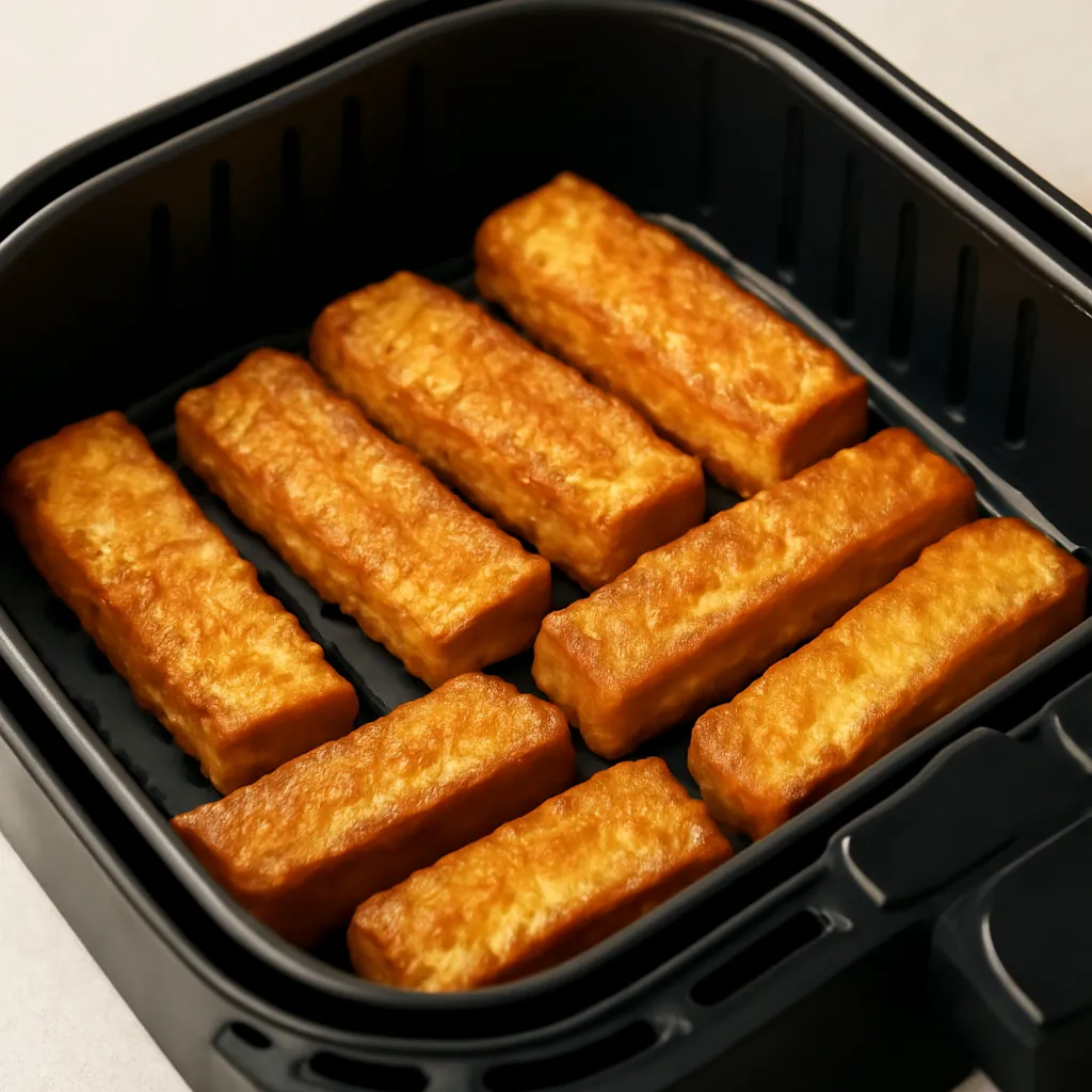 Air Fryer French Toast Sticks served hot