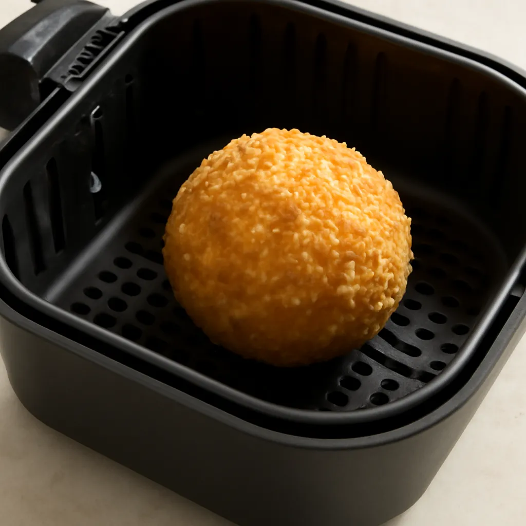 Air Fryer Fried Ice Cream served hot