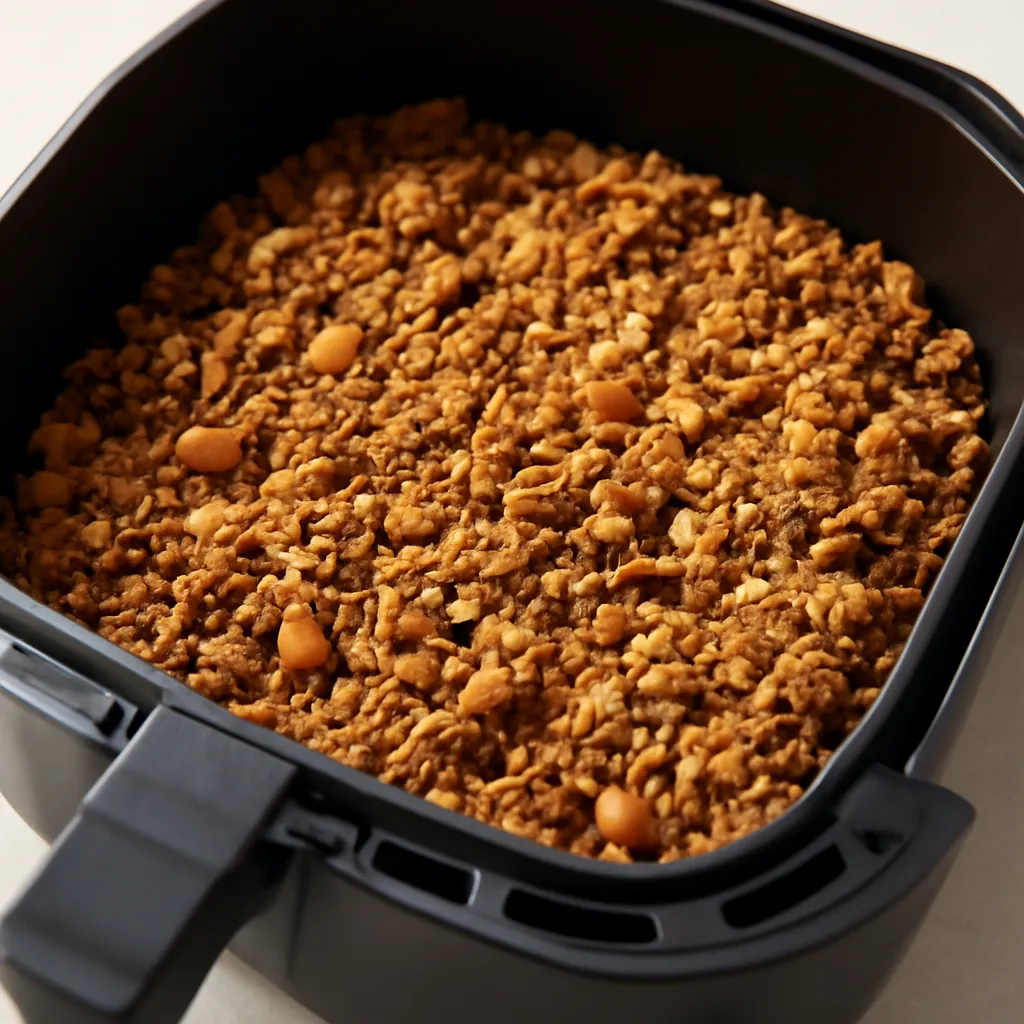 Air Fryer Granola served hot